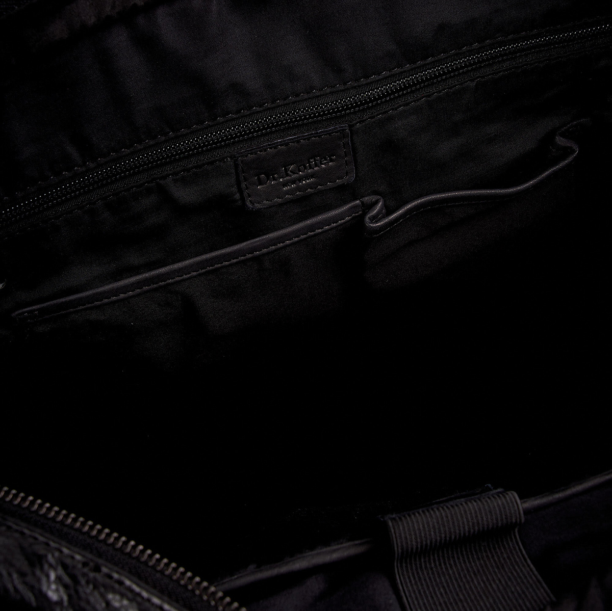 Деловая сумка Dr.Koffer из натуральной кожи черная