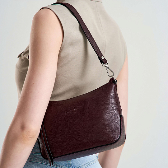 Женская сумка Dr. Koffer из натуральной кожи бордовая