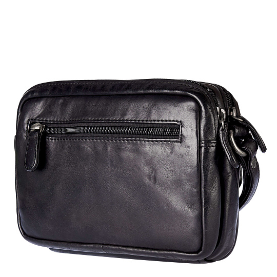 Сумка барсетка из натуральной кожи Dr. Koffer черная