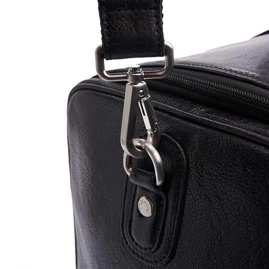 Сумка дорожная Dr.Koffer из натуральной кожи черная