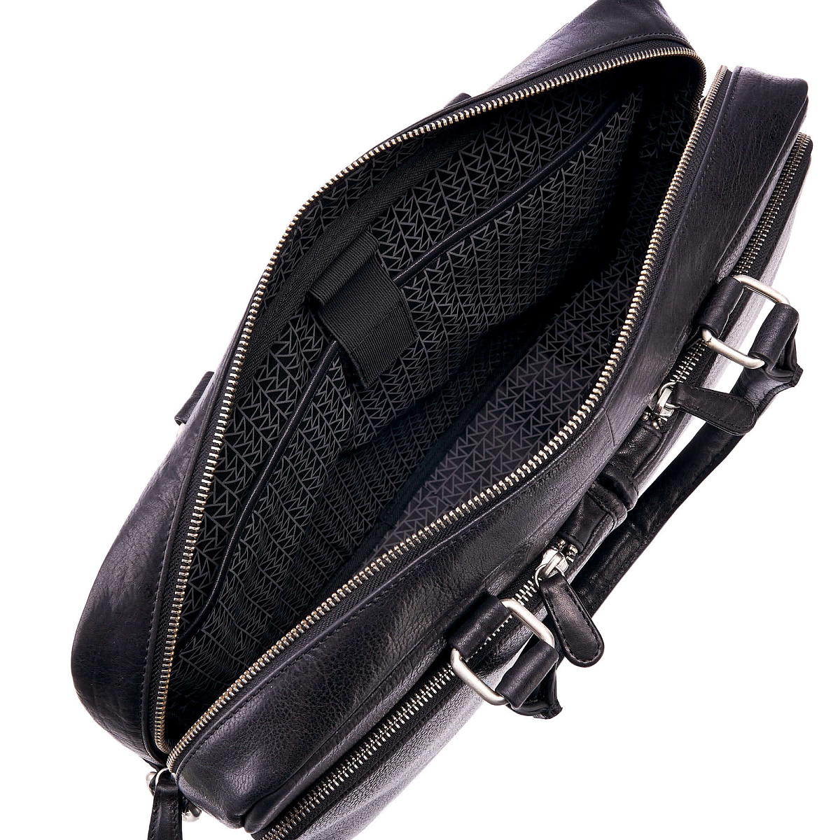 Деловая сумка Dr.Koffer из натуральной кожи черная