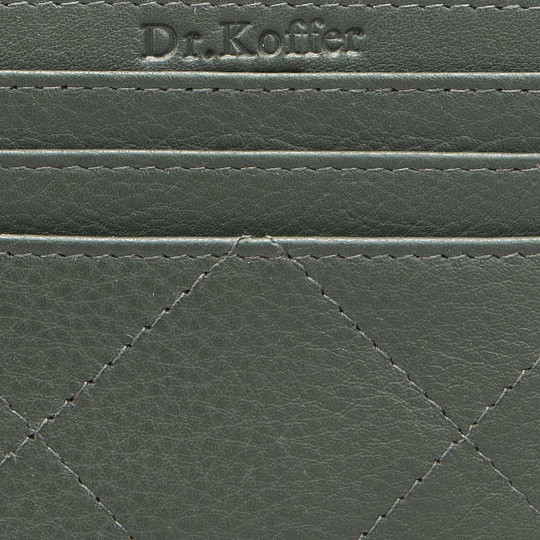Кредитница Dr.Koffer из натуральной кожи зеленая