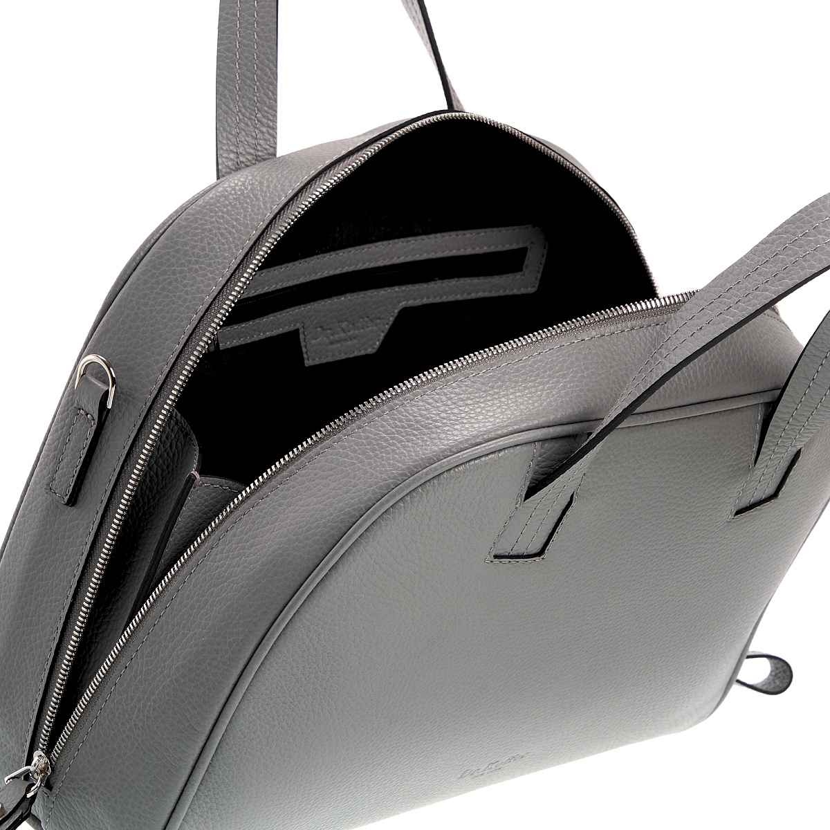 Женская сумка Dr. Koffer из натуральной кожи серебристая