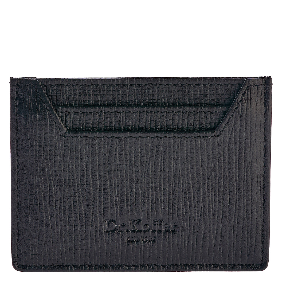 Кредитница Dr.Koffer из натуральной кожи черная