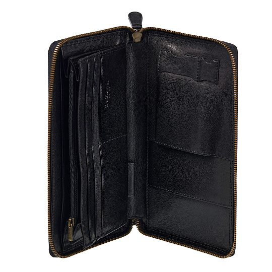 Портмоне Dr.Koffer из натуральной кожи черное