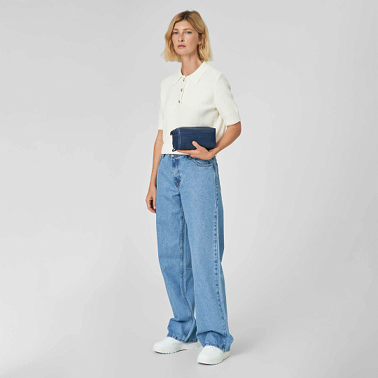 Несессер Dr.Koffer из натуральной кожи синий