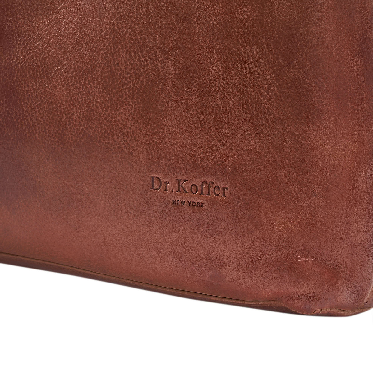 Деловая сумка Dr.Koffer из натуральной кожи коричневая