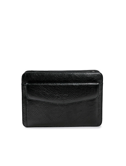 Сумка барсетка из натуральной кожи Dr. Koffer черная