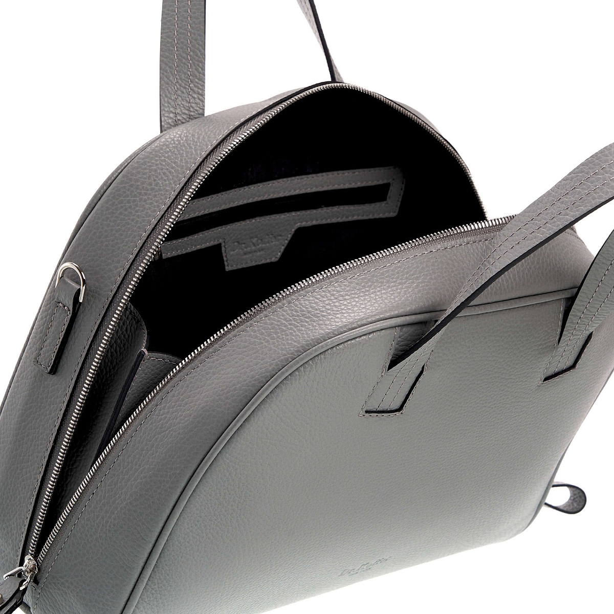 Женская сумка Dr. Koffer из натуральной кожи серебристая