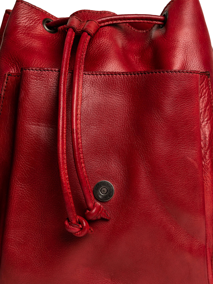 Рюкзак Dr.Koffer из натуральной кожи красный