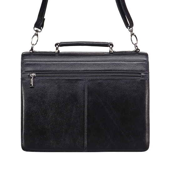 Портфель Dr.Koffer из натуральной кожи черный