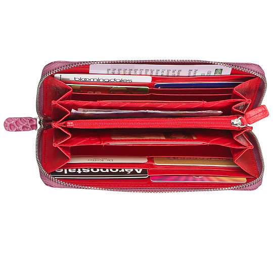 Портмоне Dr.Koffer из натуральной кожи розовое