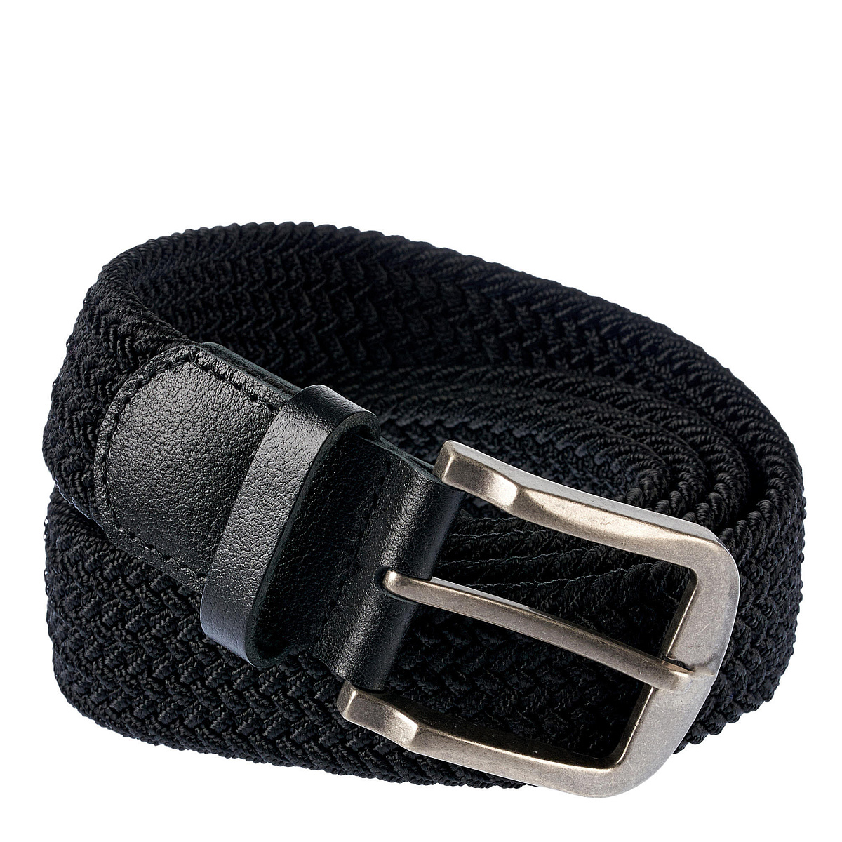 Ремень Dr.Koffer из натуральной кожи и текстиля черный