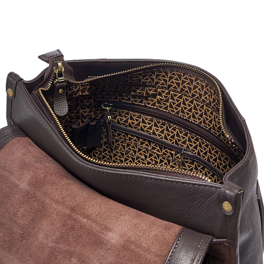 Рюкзак Dr.Koffer из натуральной кожи темно-коричневый