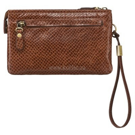 Сумка барсетка из натуральной кожи Dr. Koffer коричневая