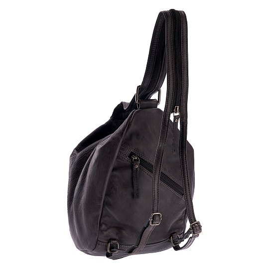 Сумка через плечо Dr.Koffer из натуральной кожи темно-серая