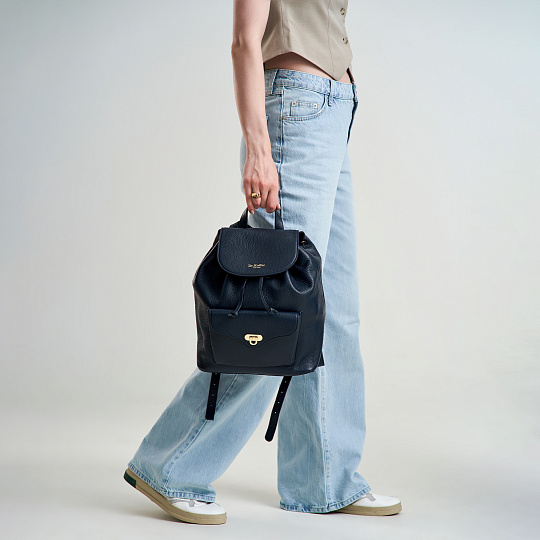 Рюкзак Dr. Koffer из натуральной кожи синий