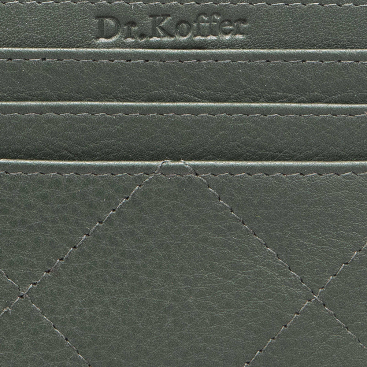 Кредитница Dr.Koffer из натуральной кожи зеленая