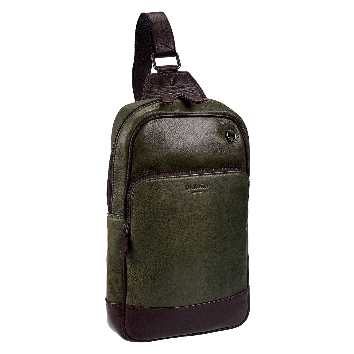 Рюкзак Dr.Koffer из натуральной кожи зеленый