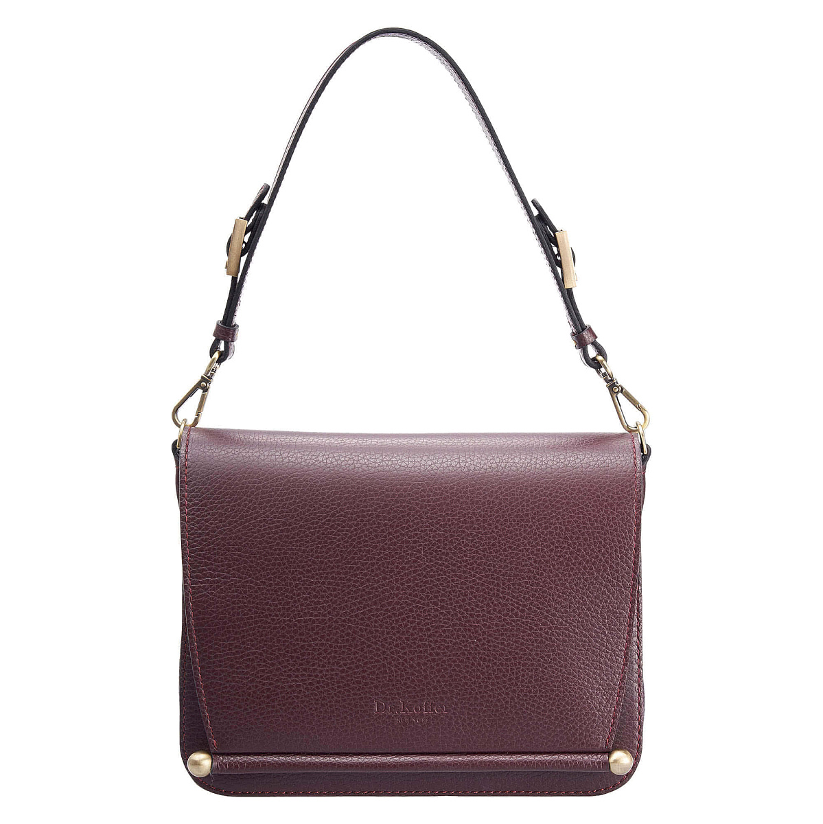 Женская сумка Dr. Koffer из натуральной кожи бордовая