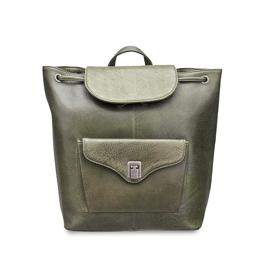 Рюкзак Dr.Koffer из натуральной кожи зеленый