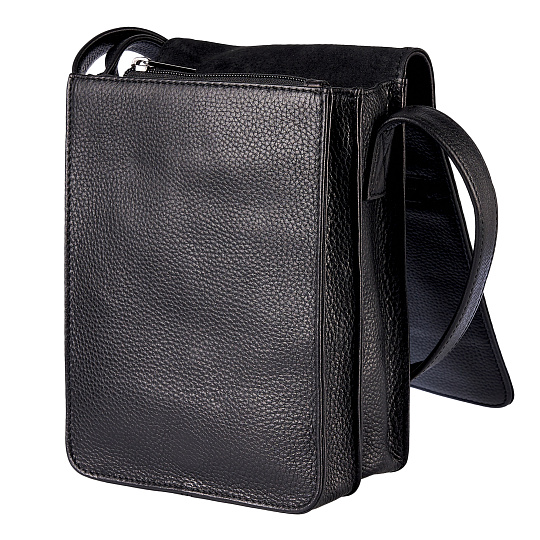 Сумка через плечо Dr.Koffer из натуральной кожи черная