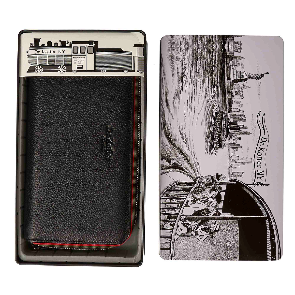 Портмоне Dr.Koffer из натуральной кожи черное