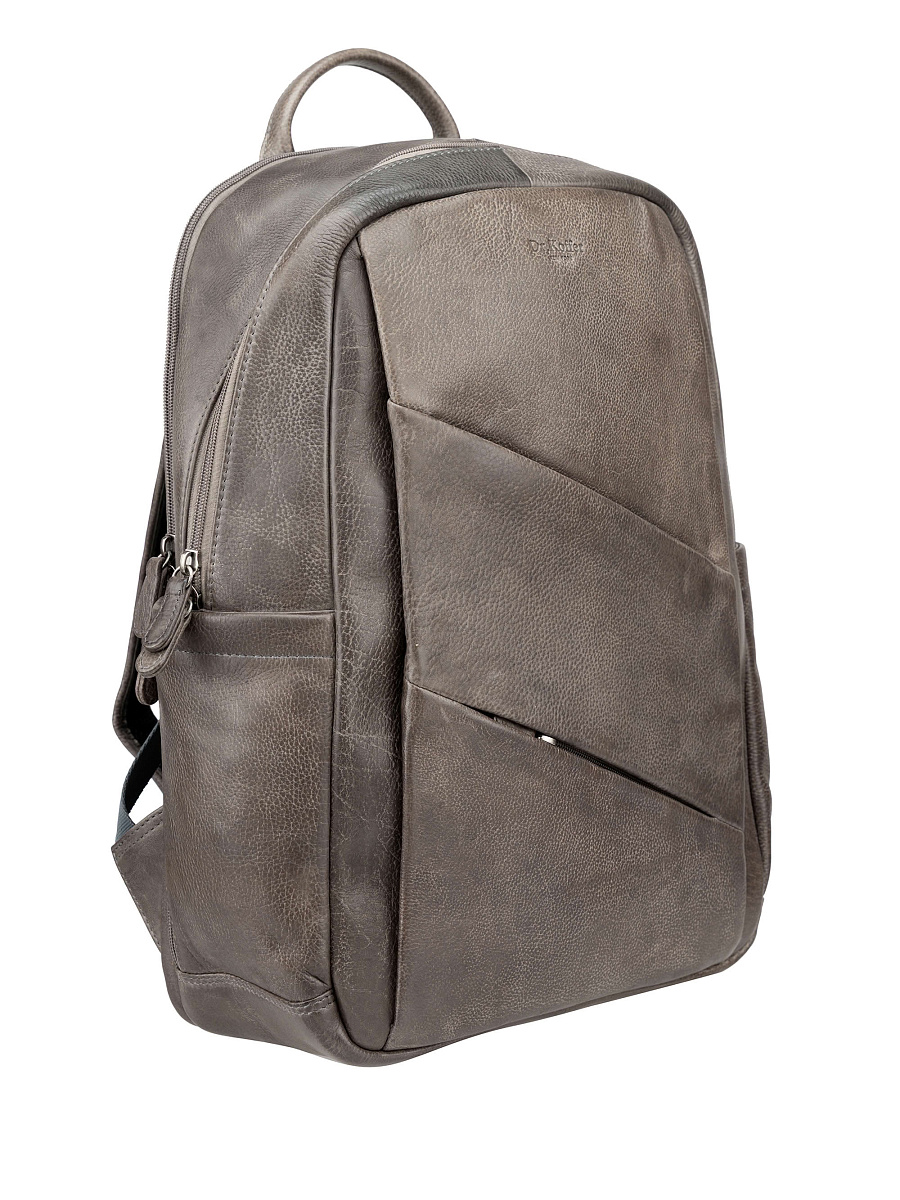 Рюкзак Dr. Koffer из натуральной кожи серый
