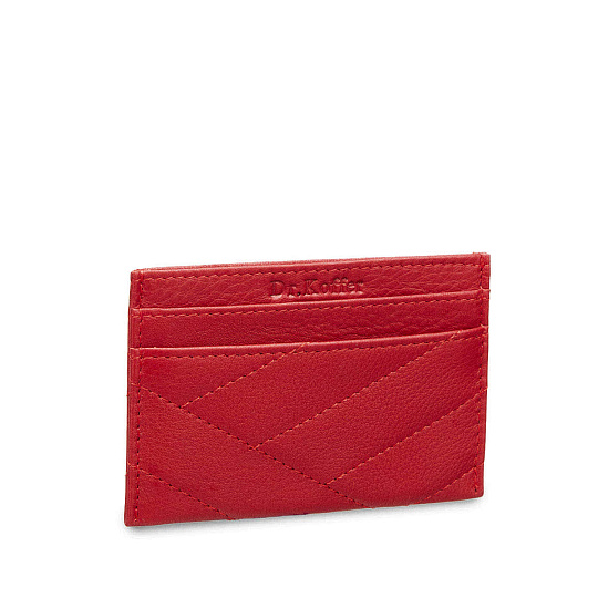 Кредитница Dr.Koffer из натуральной кожи красная