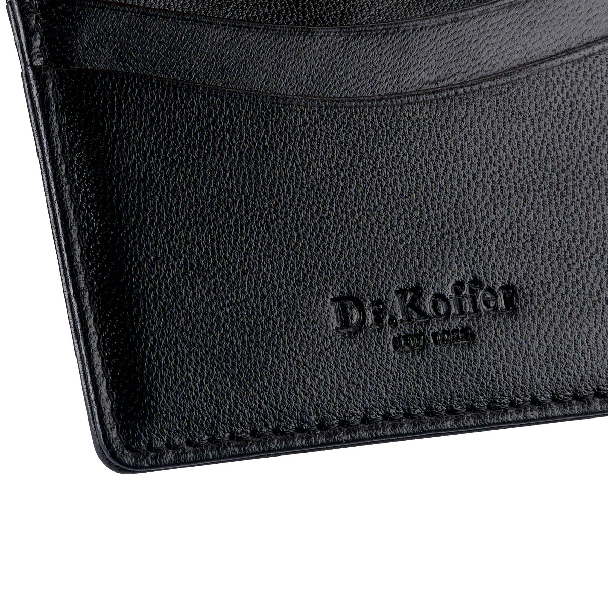 Кредитница Dr.Koffer из натуральной кожи черная