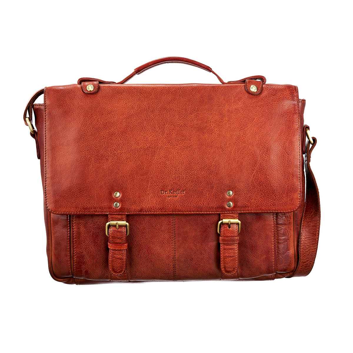 Портфель Dr.Koffer из натуральной кожи светло-коричневый