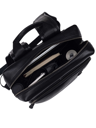 Рюкзак Dr. Koffer из натуральной кожи черный