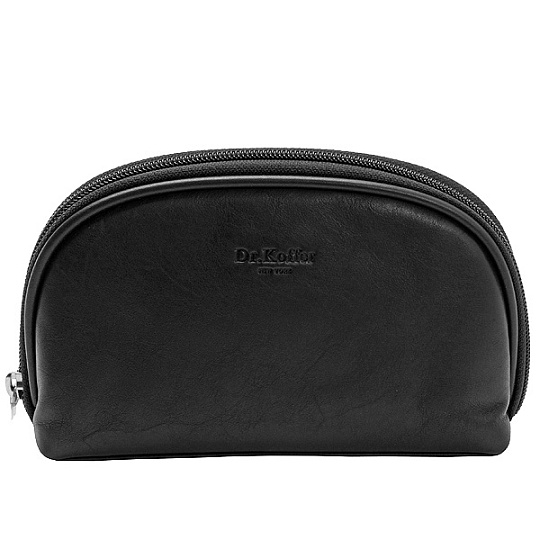 Косметичка Dr.Koffer из натуральной кожи черная