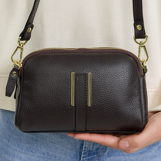 Женская сумка Dr. Koffer из натуральной кожи коричневая