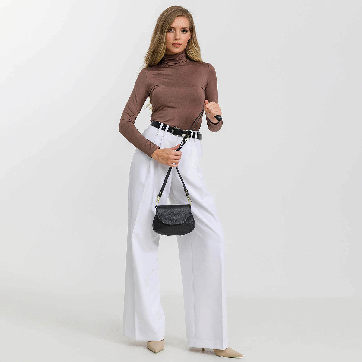 Женская сумка Dr. Koffer из натуральной кожи черная