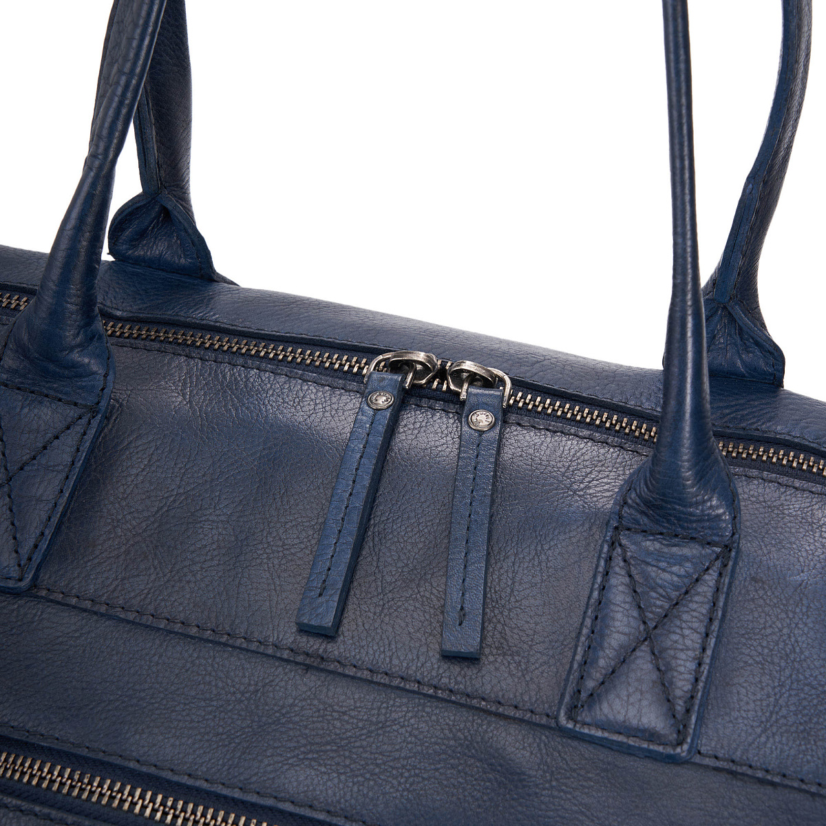 Сумка дорожная Dr.Koffer из натуральной кожи синяя