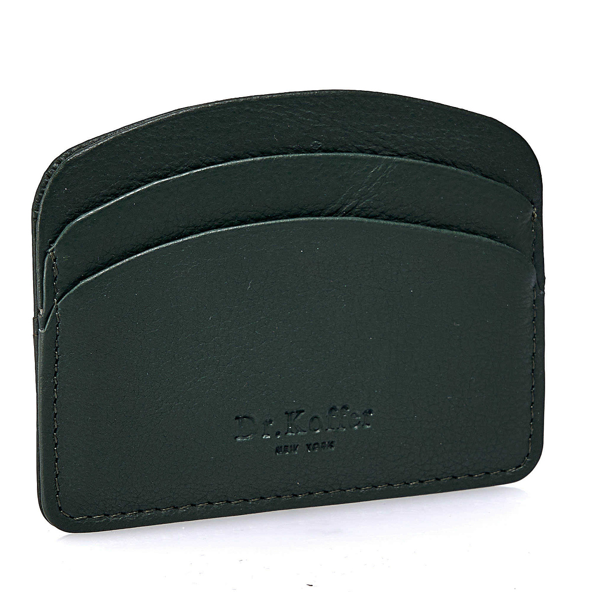 Кредитница Dr.Koffer из натуральной кожи зеленая