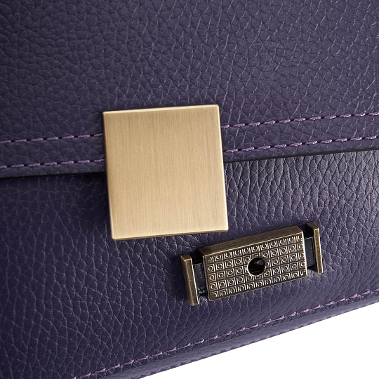 Женская сумка Dr. Koffer из натуральной кожи фиолетовая