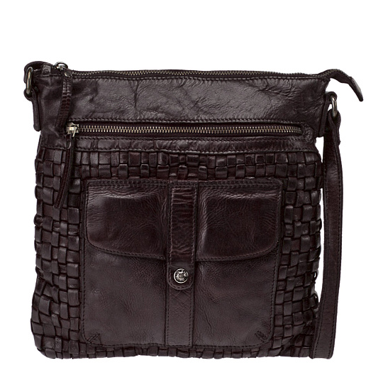 Сумка через плечо Dr.Koffer из натуральной кожи коричневая