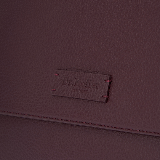 Женская сумка  Dr. Koffer из натуральной кожи бордовая