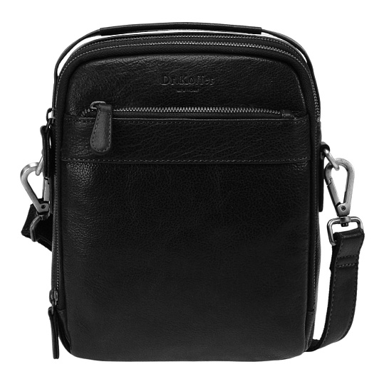 Сумка через плечо Dr.Koffer из натуральной кожи черная