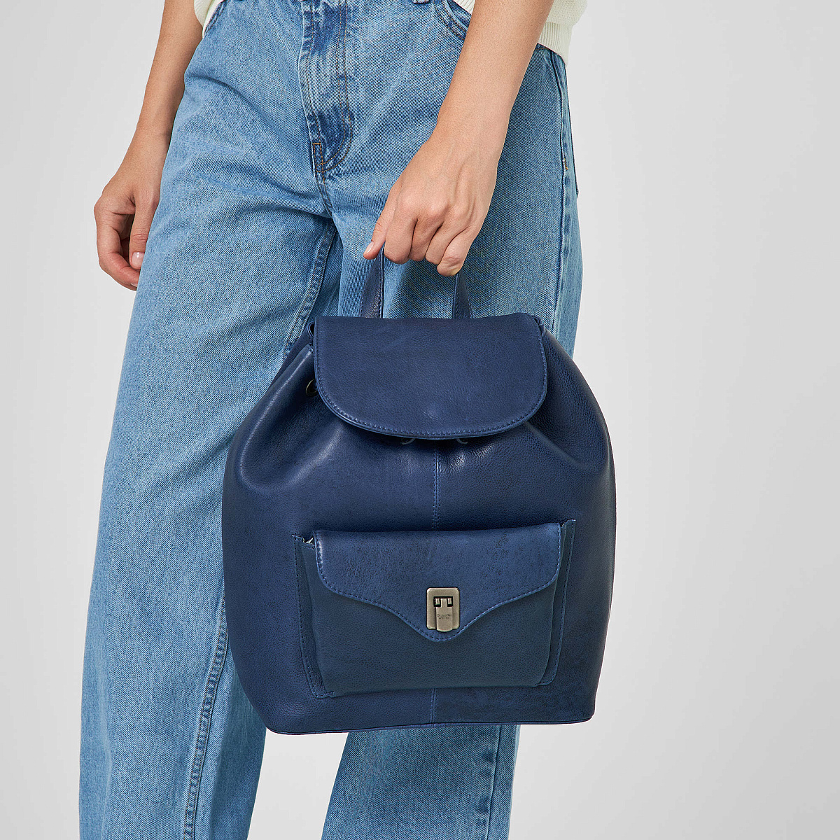 Рюкзак Dr.Koffer из натуральной кожи синий