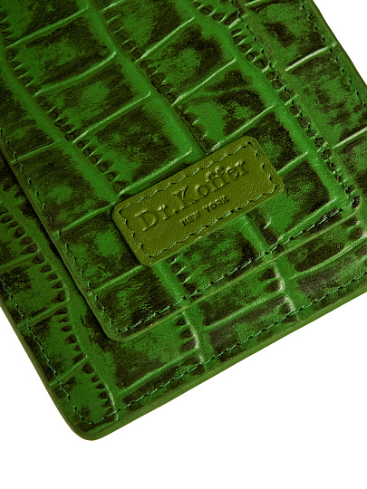 Кредитница Dr.Koffer из натуральной кожи зеленая