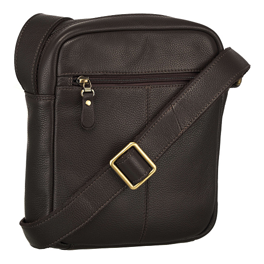 Сумка через плечо Dr.Koffer из натуральной кожи коричневая