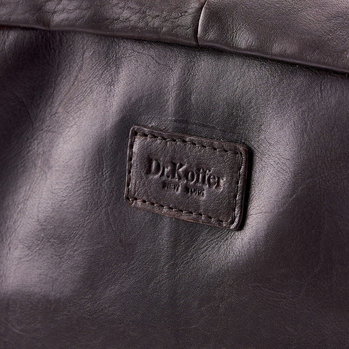 Рюкзак Dr.Koffer из натуральной кожи темно-коричневый