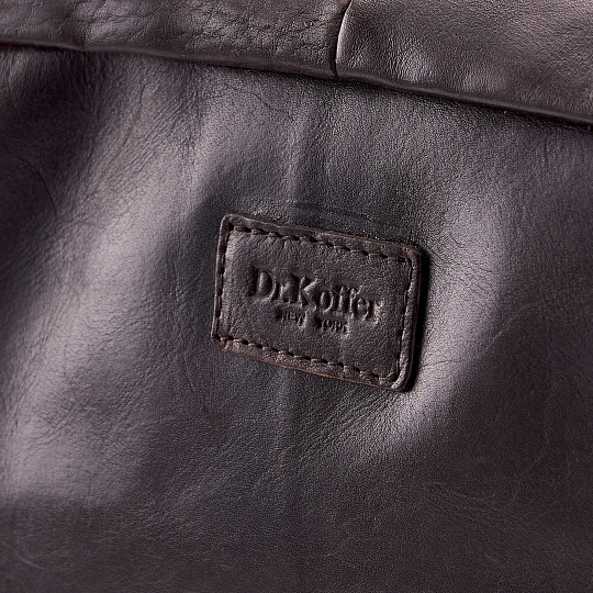 Рюкзак Dr.Koffer из натуральной кожи темно-коричневый