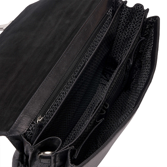 Портфель Dr.Koffer из натуральной кожи черный