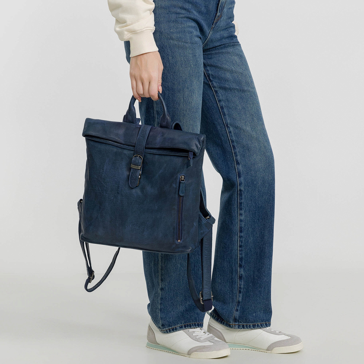 Рюкзак Dr.Koffer из натуральной кожи синий