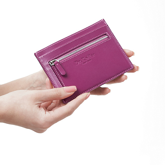 Кошелек Dr.Koffer из натуральной кожи фиолетовый