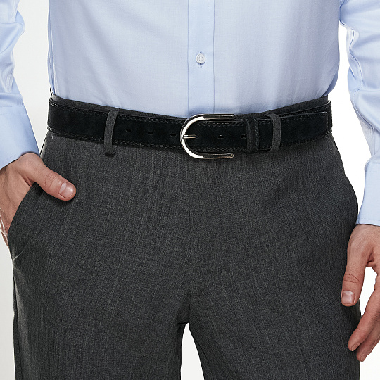 Ремень Dr. Koffer из натуральной кожи черный